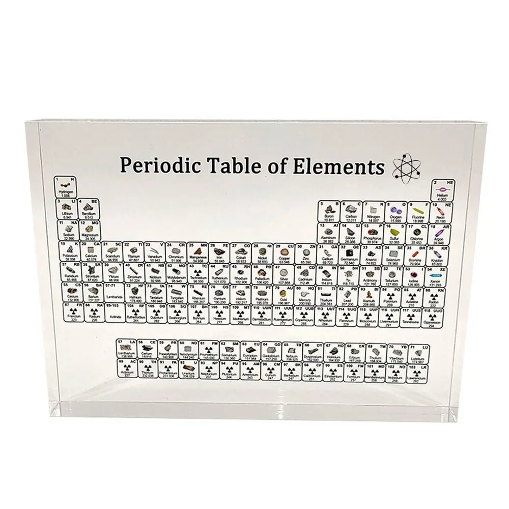 Science Lovers Acrylic Periodic Table of Elements with 83 Elements Prints Periodic Table Display Teaching Tool Classroom