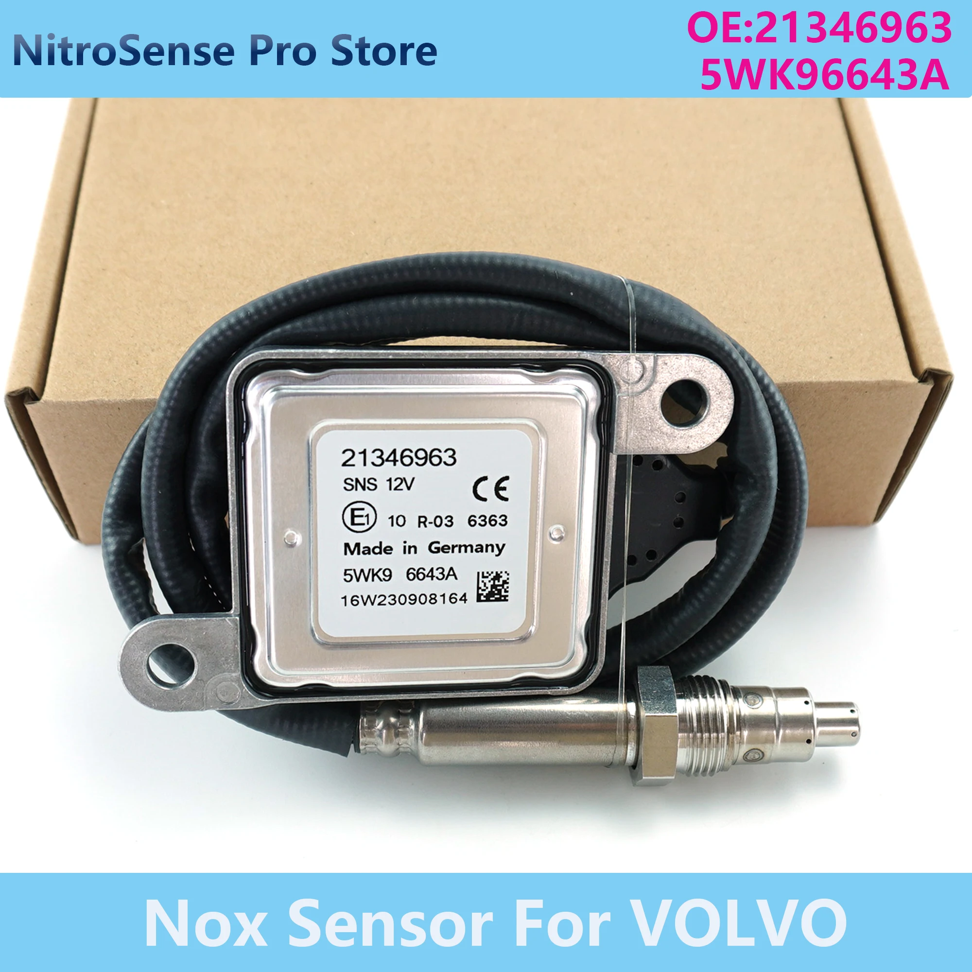 

5WK9 6643A 5WK96643A 21346963 New Nitrogen Oxide Sensor Fits for Mack/Volvo Truck D11 D13 D16