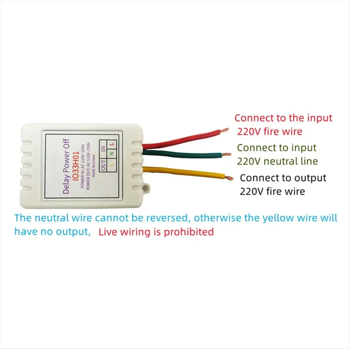 (AIMA) 1-480Min Timer Adjustable Disconnect Delay Controller AC 110V 220V Power-on Delay OFF Relay Switch 7A Voltage Output B