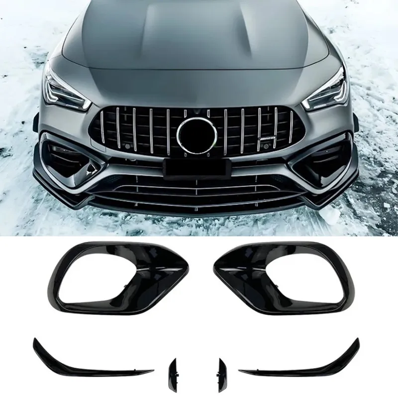 Front Bumper Spoiler Front Lip Blade Lower Grille For Mercedes Benz CLA45 AMG C118 W118 2020 2021 2022 2023