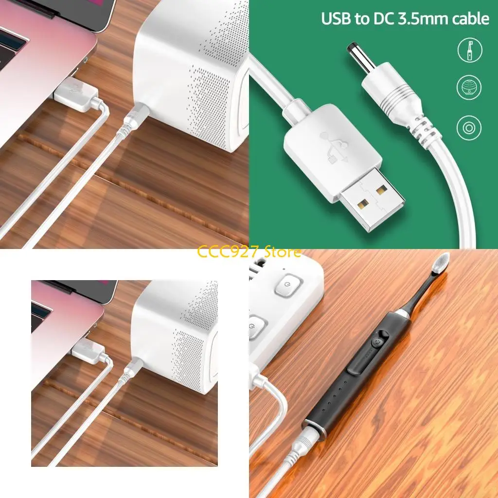 B03F Wearproof USB to DC3.5x1.35mm Charging Cable for Fans USB HUB Speaker