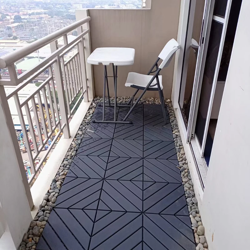 

Thick Interlocking Plastic Deck Tiles, Room Center, Garage Floor Mats, Tiles Slab for Corridor and Balcony, 30x30x2cm