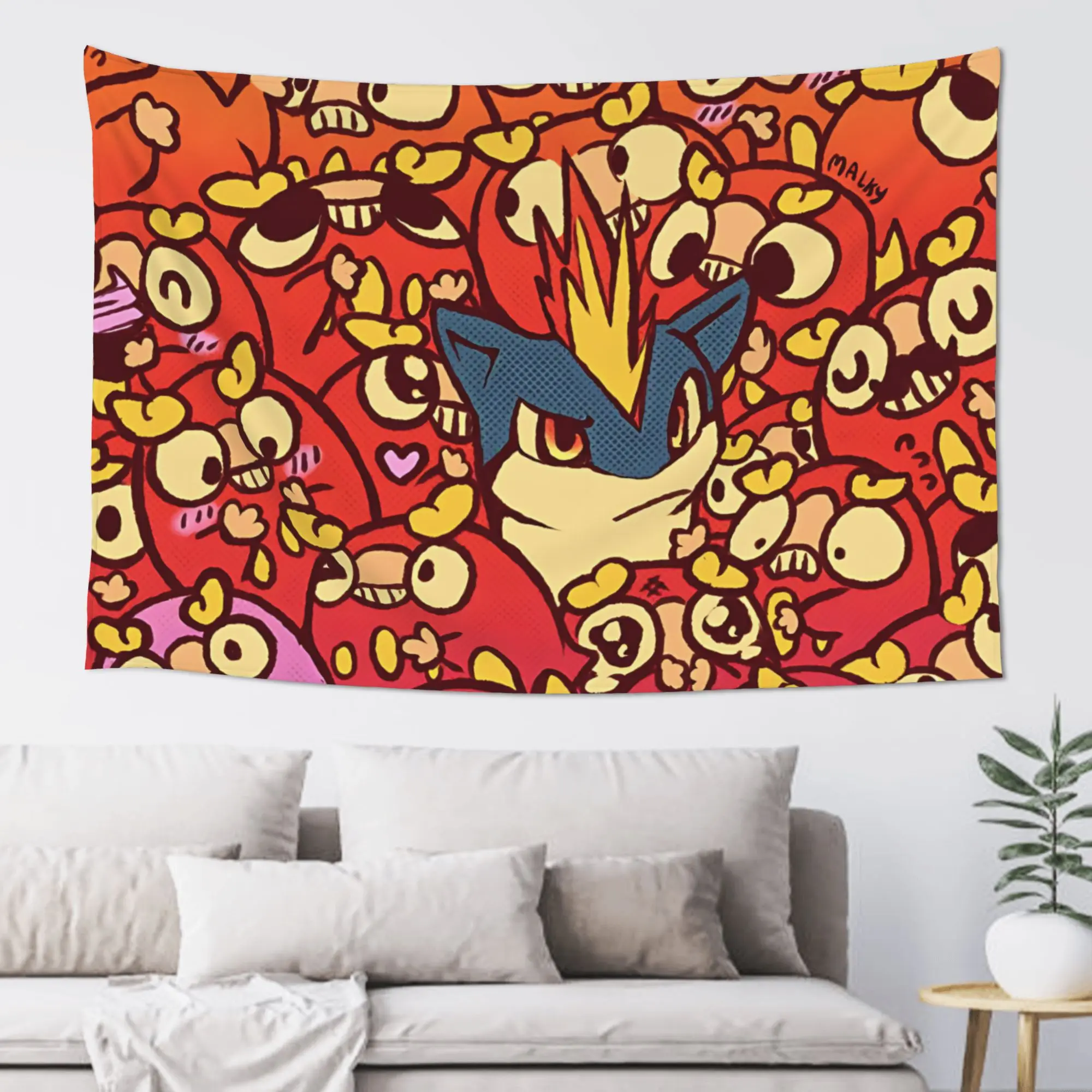 Customized Cartoon Pokemon Theme Cutecore Tapestry  Wall Hanging Blanket Tapestry Home Decor Items Wall Decorations
