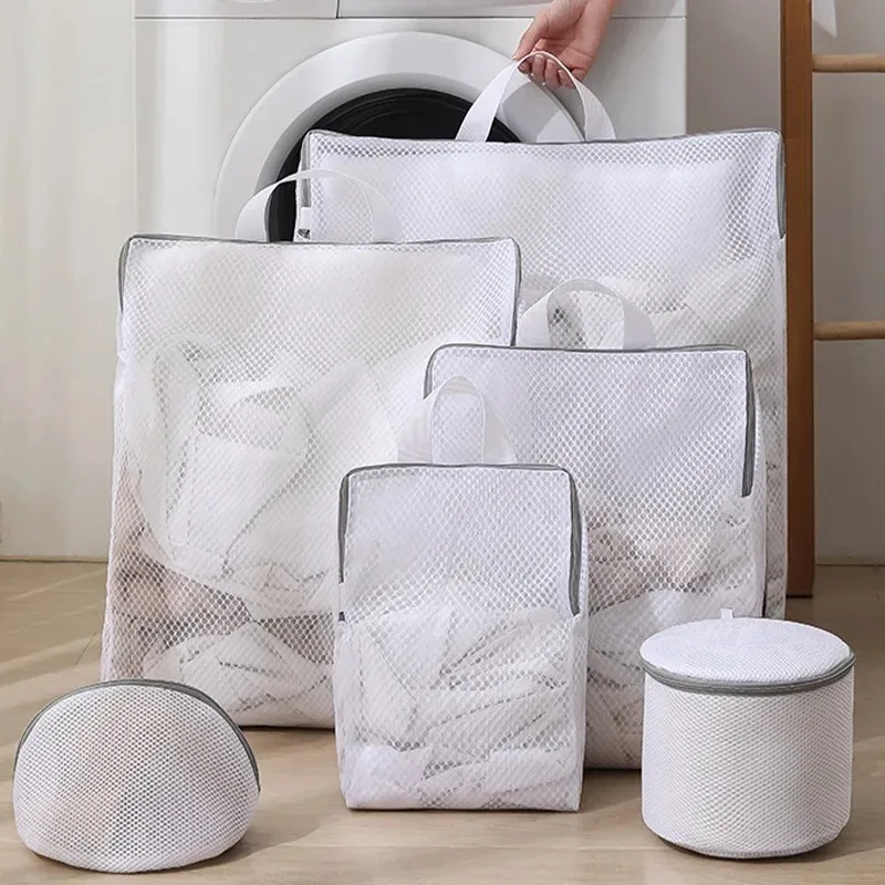 Atualizado Lavanderia Hand Bags, Reutilizável Máquina de lavar roupa, Vestuário Cuidados Wash Bag, Mesh Net, Sutiã, Meias, Lingerie, Roupa interior, Lavandaria