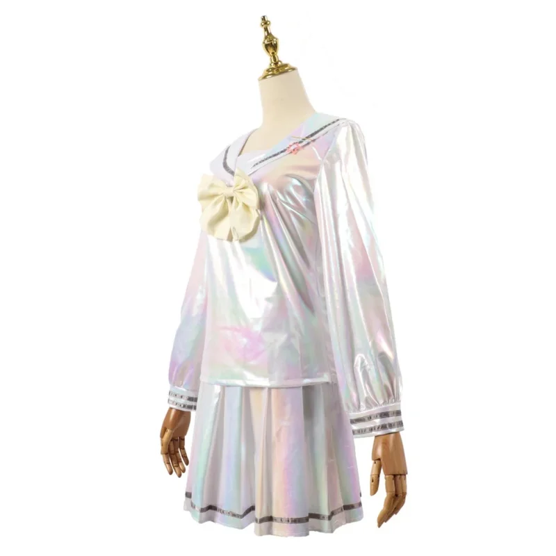 NEEDY GIRL OVERDOSE KAngel Cosplay Anime Costume Lolita Coat Skirt Uniform Wig JK Laser Color Fabric Skirts Halloween Party Suit