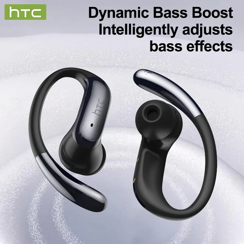 HTC NE63 Bluetooth V6.0 Earphones Ear-Hook In-Ear Design Wireless Headphones Long-Life AI Translator Earbuds with Mic