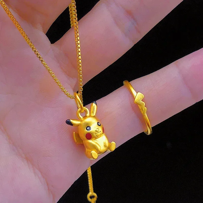 

Cartoon Pokemon Pikachu Necklace Anime Gengar Characters Necklaces for Children Toy Jewelry Chain Pendants Personality Gifts