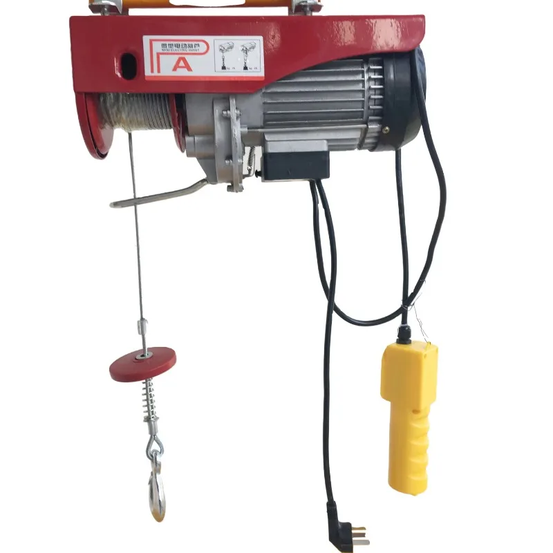 Quiet 110 Volts 1 Ton 2 Ton 5 Ton Micro 50kg Electric Hoist Mini Electric Wire Rope Hoist