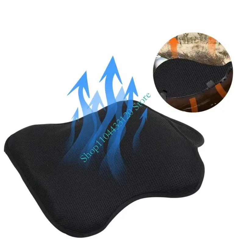 0XXD Bantal Penutup Tempat Duduk Gel Sepeda Motor Sejuk dengan Dasar Busa Memori Permukaan Tahan Air Universal untuk Sebagian