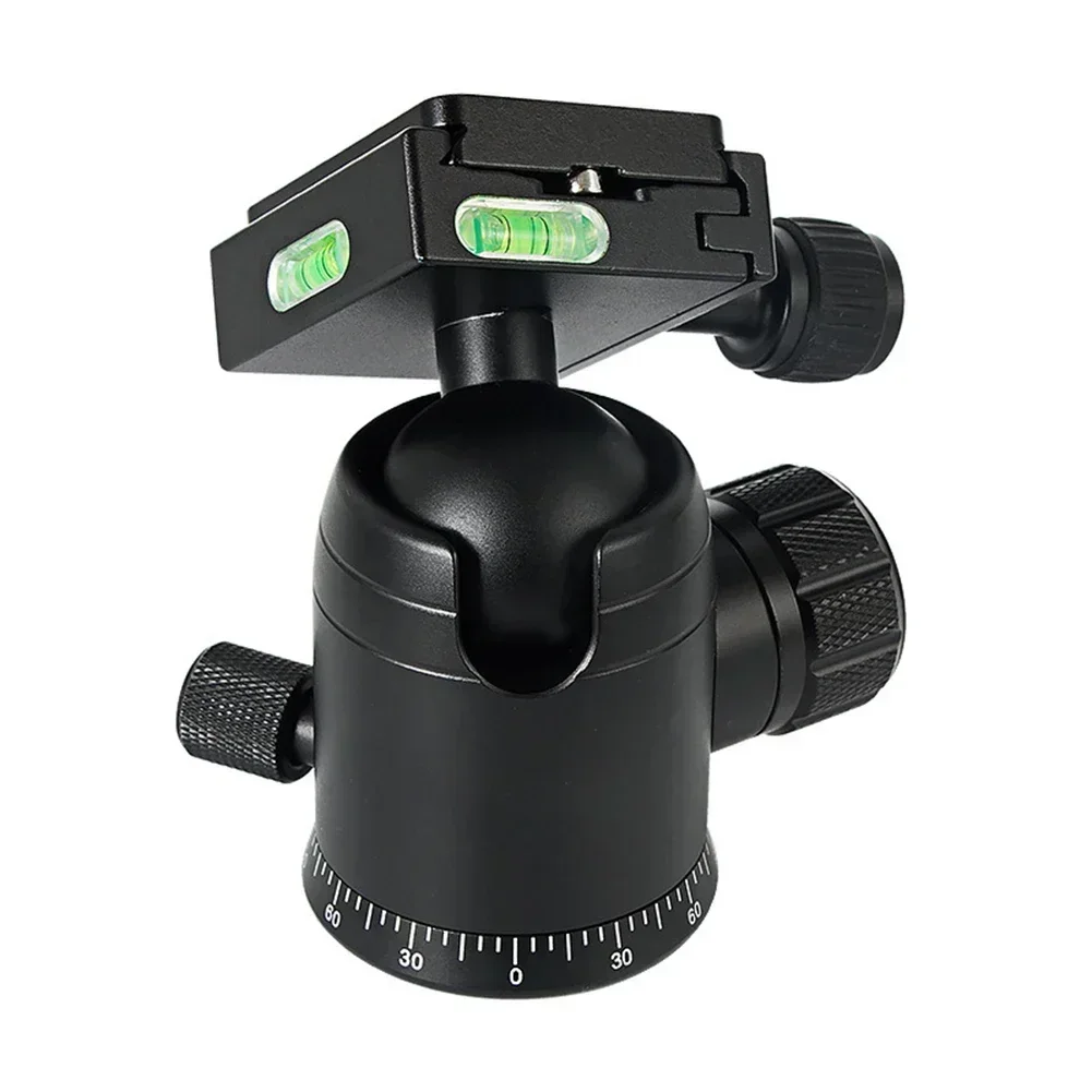 

Aluminum Tripod Head 360 Degrees Rotation Stable Video Capturing Black Adjustable Angles Detachable Quick Release