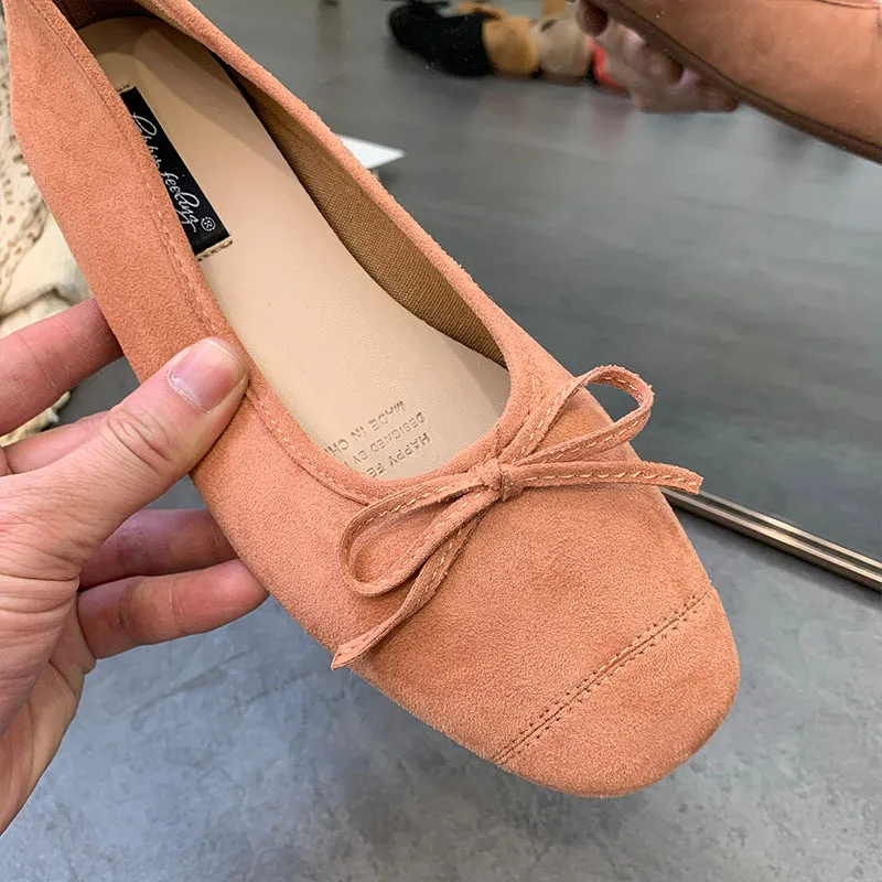 Modische flache Damenschuhe, Ballerinas, neue Frühlings- und Herbstkollektion, weiche Slip-On-Schuhe für Damen, Schmetterlingsknoten, flache Damenschuhe. – Detail 15