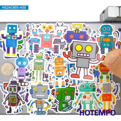 20/30/50Pieces Cute Cartoon Style Funny Robot Stickers for Phone Scrapbook Luggage Glass Cup Bike Skateboard Laptop Sticker Toys