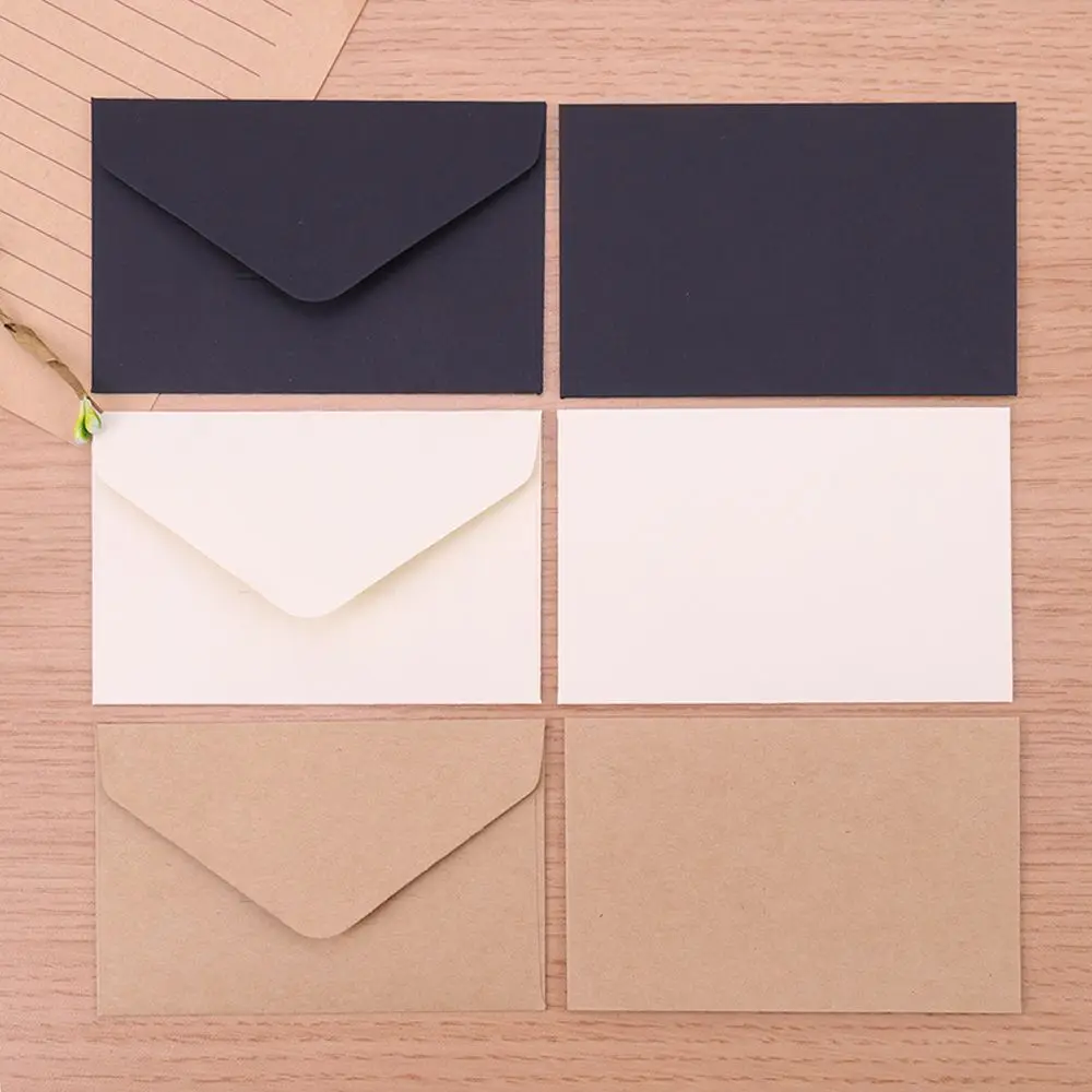 Stationary Wedding Kraft Paper White Mini Blank European Style Paper Envelopes Invitation Envelope Gift Envelope For Letter
