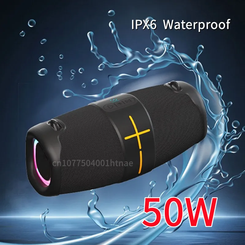 

Caixa De Som 50 Вт Мощные Bluetooth-колонки Портативный уличный сабвуфер 3D стерео объемный звук Колонка Музыкальный центр Бумбокс