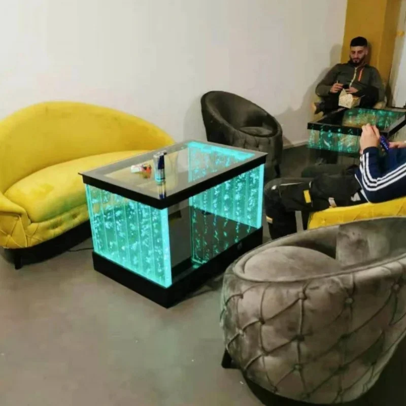 custom.Custom Made Acrylic Bubble Wall Panel LED Light Color-Changing Reception Counter Table Screens & Room Dividers