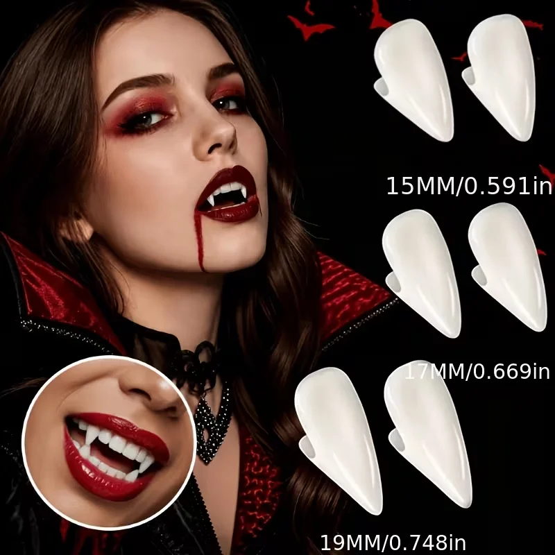 A Pair Of Halloween Vampire Zombie Dentures, Spoof Denture Toys, Party Dentures, Fang Makeup, Dance Party Denture Accessories