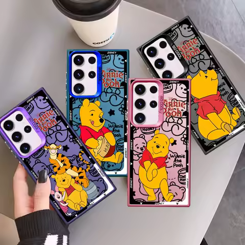 Disney Winnie The Pooh Phone Case for Samsung Galaxy S25 S22 Plus S20 FE S24 Ultra S20 S23 Ultra S21 FE Soft Cover