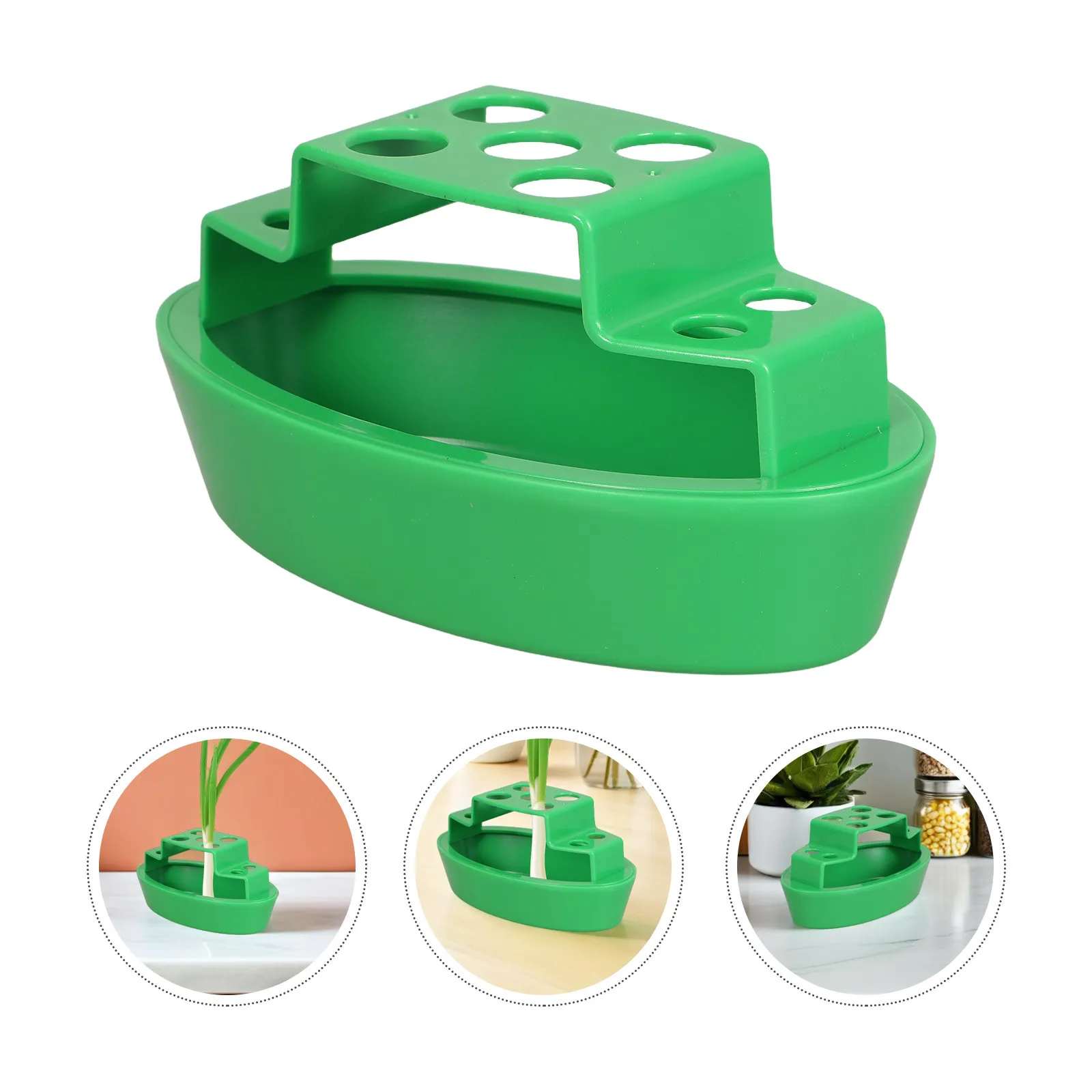 Green Onion Planter Hydroponic Bucket for Indoor Kitchen Windowsill Soil-Free Scallion Regrower Transparent Root Observation