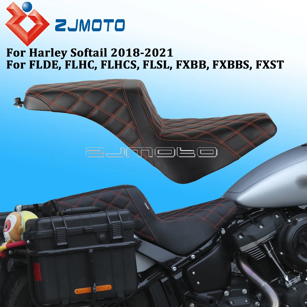 For Harley Softail Street Bob Slim Standard Deluxe Heritage 2-Up Seats Driver Passenger Rear Seat Pillion FXBB FXST 52000300