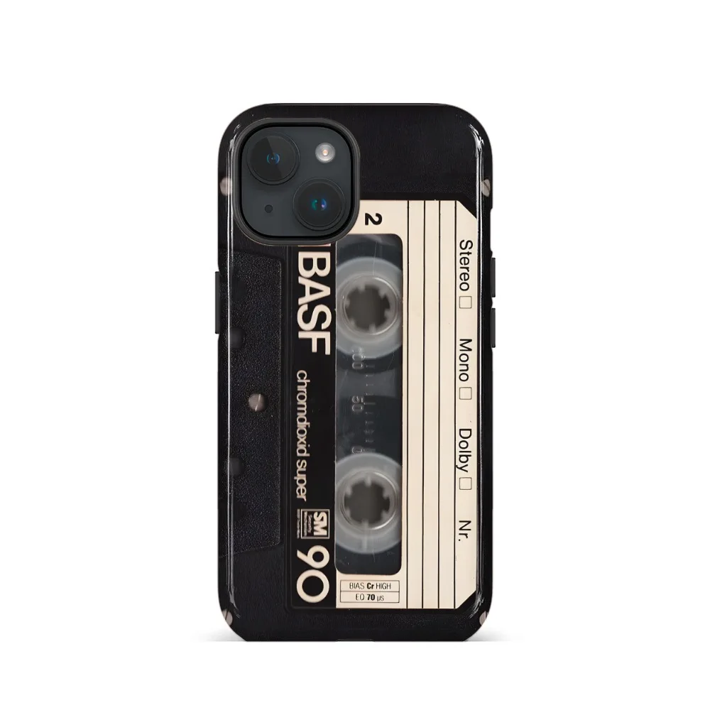 

Ins Black Retro Cassette Style Case for IPHONE 17 16ProMax 15 14 13 12 11 PRO Plus Acrylic TPU Two in One Magnetic Phone Cases