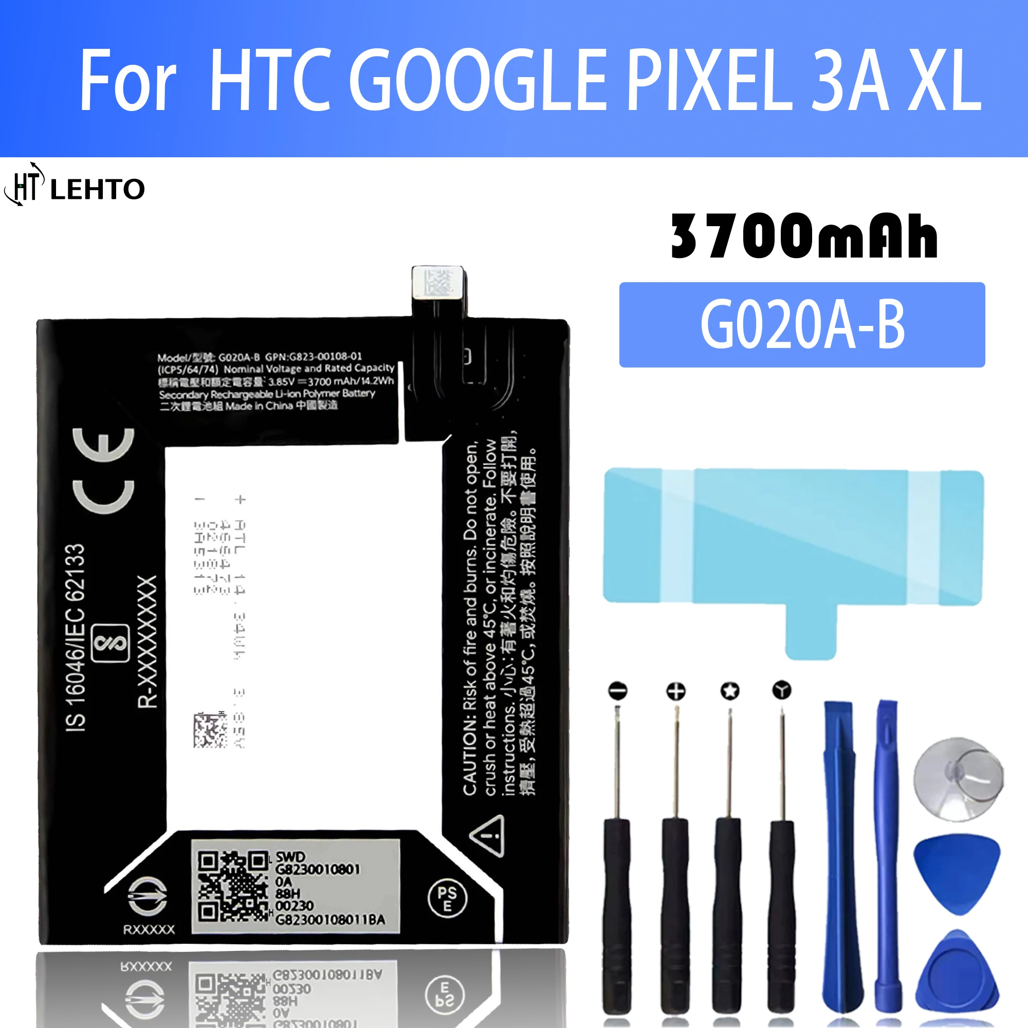 

100% New Original G020A-B Replacement Battery For HTC Google Pixel 3A XL 3axl mobile phone Rechargeable Batteria