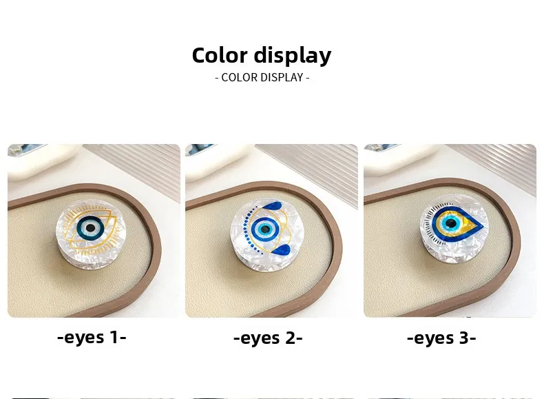 1Pcs Women's Türkiye Blue Eye Shark Clip Transparent Texture Clamping Firm Hair Clip Daily Commuting/Leisure Hair Ornament