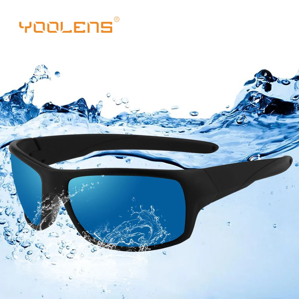 YOOLENS Brand Floating Sunglasses Men Vintage Polarized UV400 Lens TPX Driving Fishing Sun Glasses Sports Eyewear For Male 210