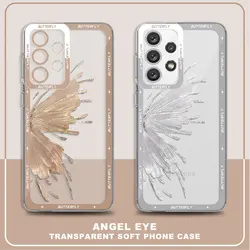 Phone Case for Samsung Galaxy A32 A31 A50 A21s A22 A71 A51 4G A12 A72 A52 5G Beautiful Butterfly Art Transparent Soft Cover