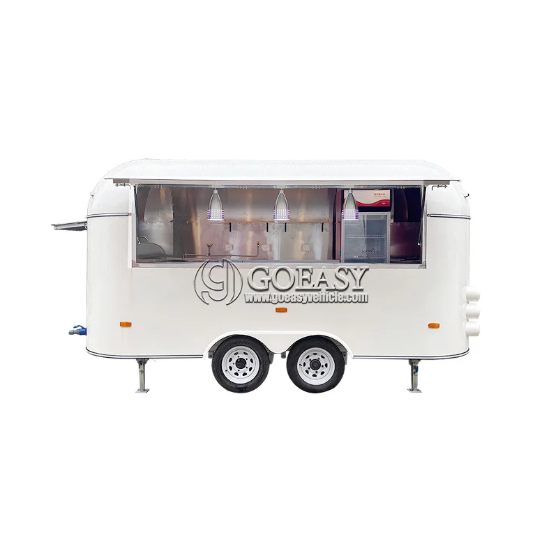 

United State Food Truck with Full Kitchen Concession Bbq Food Trailer with Porch Fully Equipped Custom Food Truck