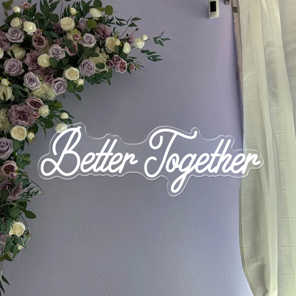 Large 30in Better Together Wedding Neon Sign, Stylish Bedroom Decor, Party Neon Sign, Iconic and Dimmable Lighting for Weddings