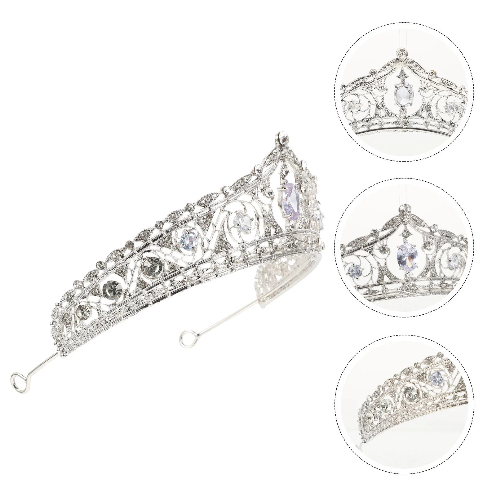 

Crown Bridesmaid Princess Queen Crowns Women Zinc Alloy Headpiece Birthday Tiara for