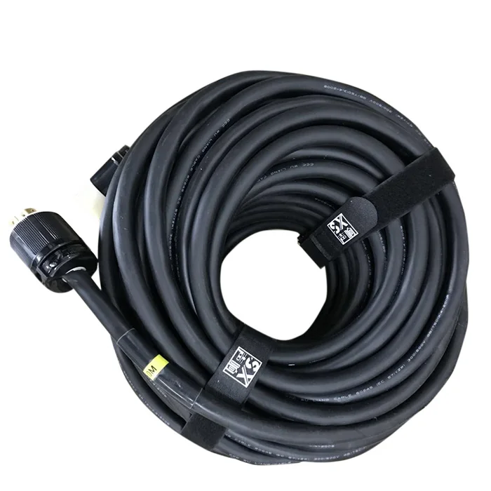 power cable 5x6mm2 with electrical connectors for audio lighting