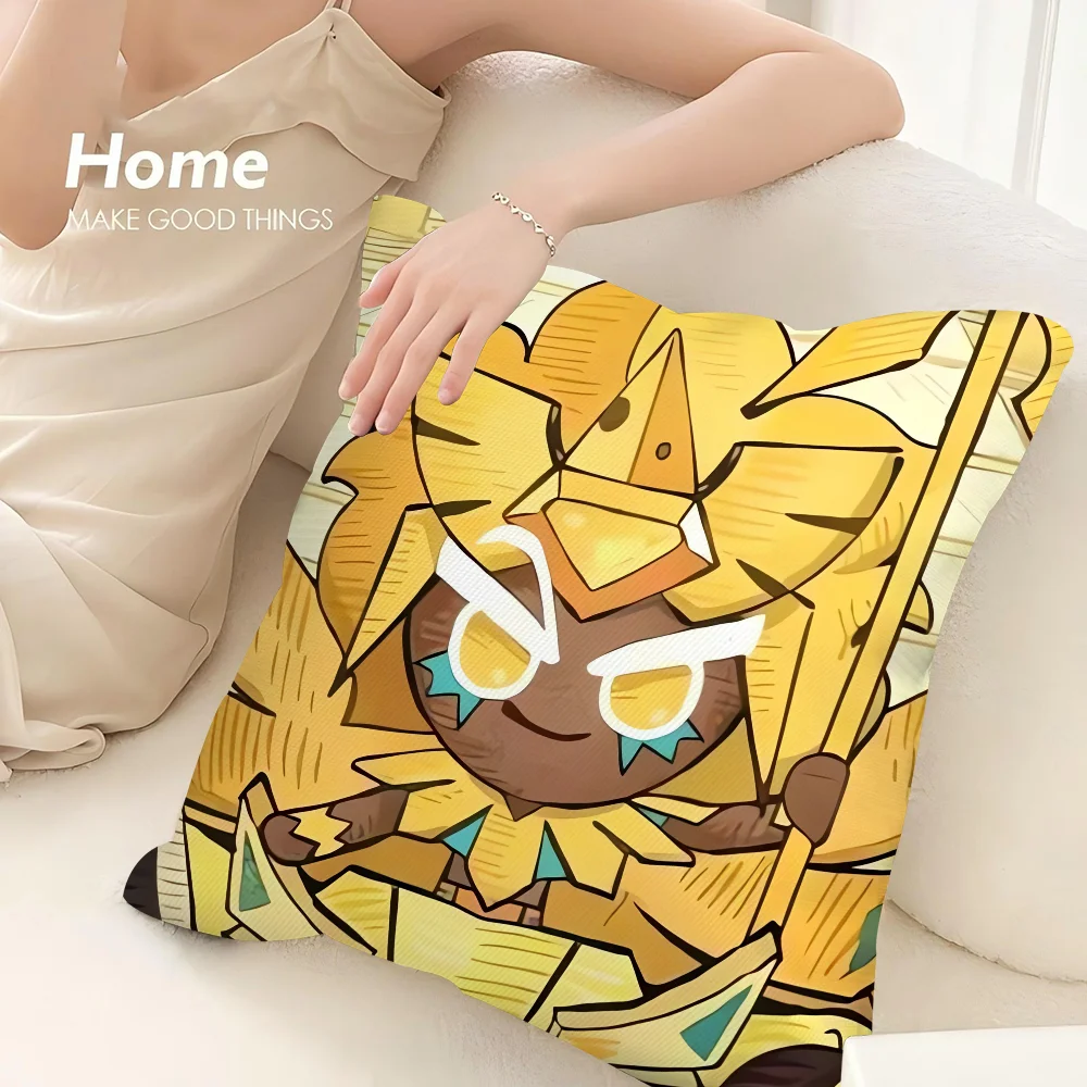 Game C-Cookie Run Kingdom Pillow Case 3D Print Polyester Fiber 40*40 cm Home Sofa Throw Pillow Cover Decoration Festival Gift