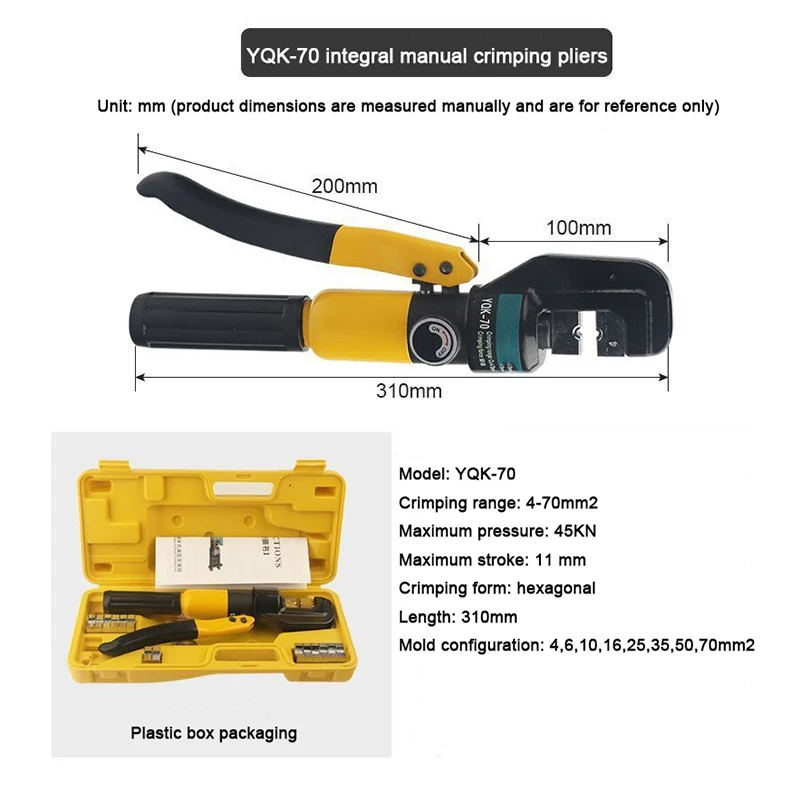 Manual Pliers Hydraulic Crimping Pliers Tools Cable Lug Crimpers Copper Aluminum Crimping Pliers