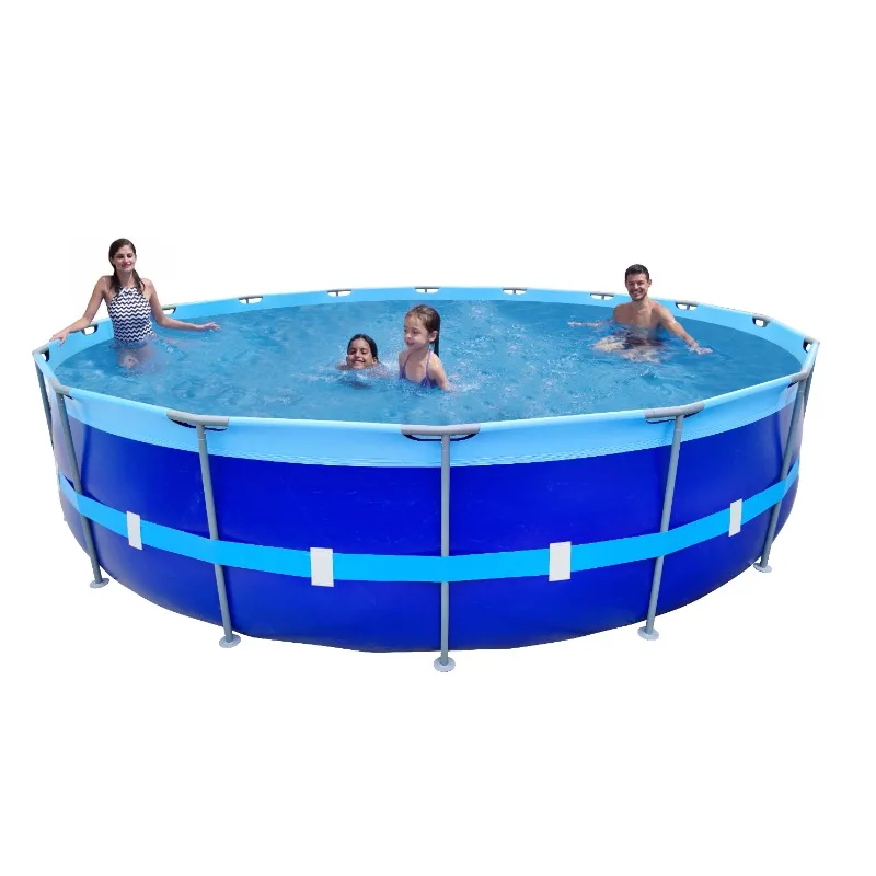 

Above-ground pool Folding pool for backyard with steel frame