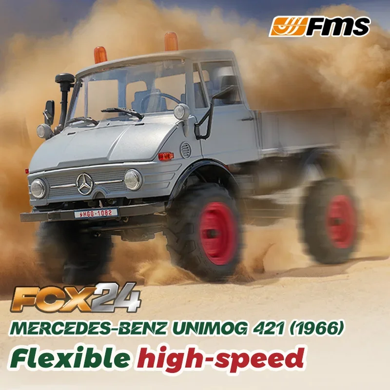 Fms Fcx24 Unimog 1/24 RTR Simulation Hard Plastic Shell Two-speed Mechanical Variable Speed Micro Card Model Car Rc Boy Toy