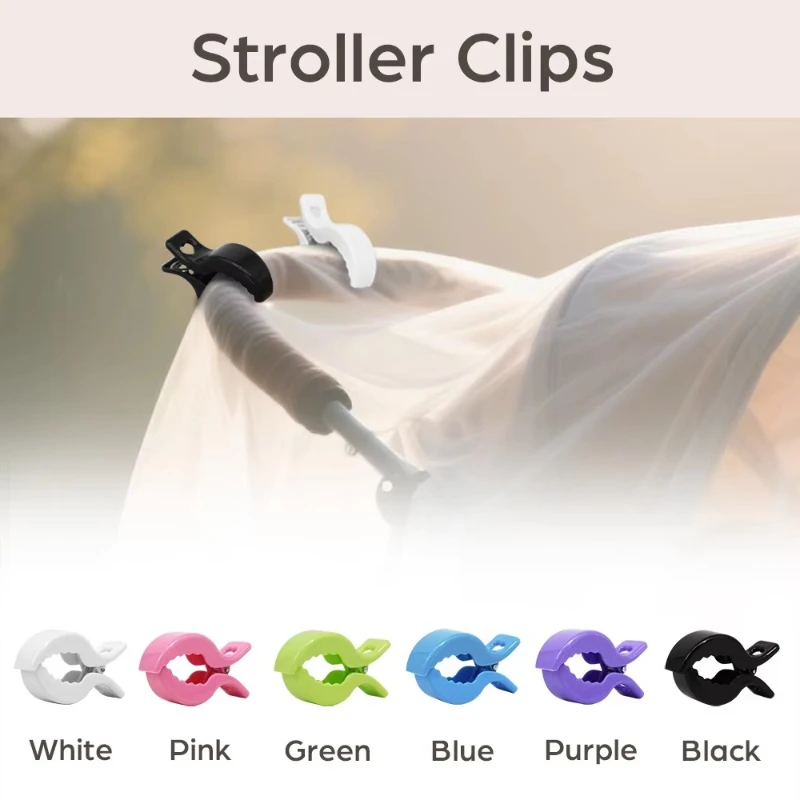 2pcs Baby Colorful Car Seat Accessories Plastic Pushchair Toy Clip Pram Stroller Peg To Hook Cover Blanket Mosquito Net Clips