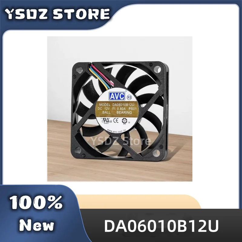 100%New For AVC DA06010B12U 2/3/4-wire 6010 12V 0.40A 60*60*10MM ultra-thin air volume cooling fan in stock Fast Shipping