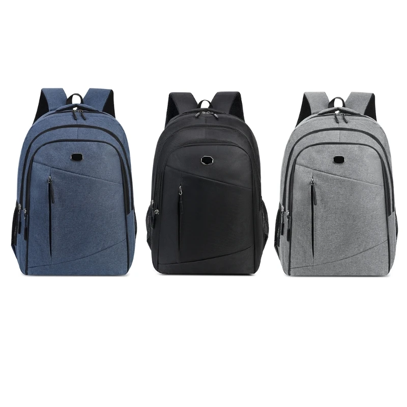 E74B Ransel Pria 17'' Ransel Kain Oxford Tas Sekolah Siswa Ransel Bisnis