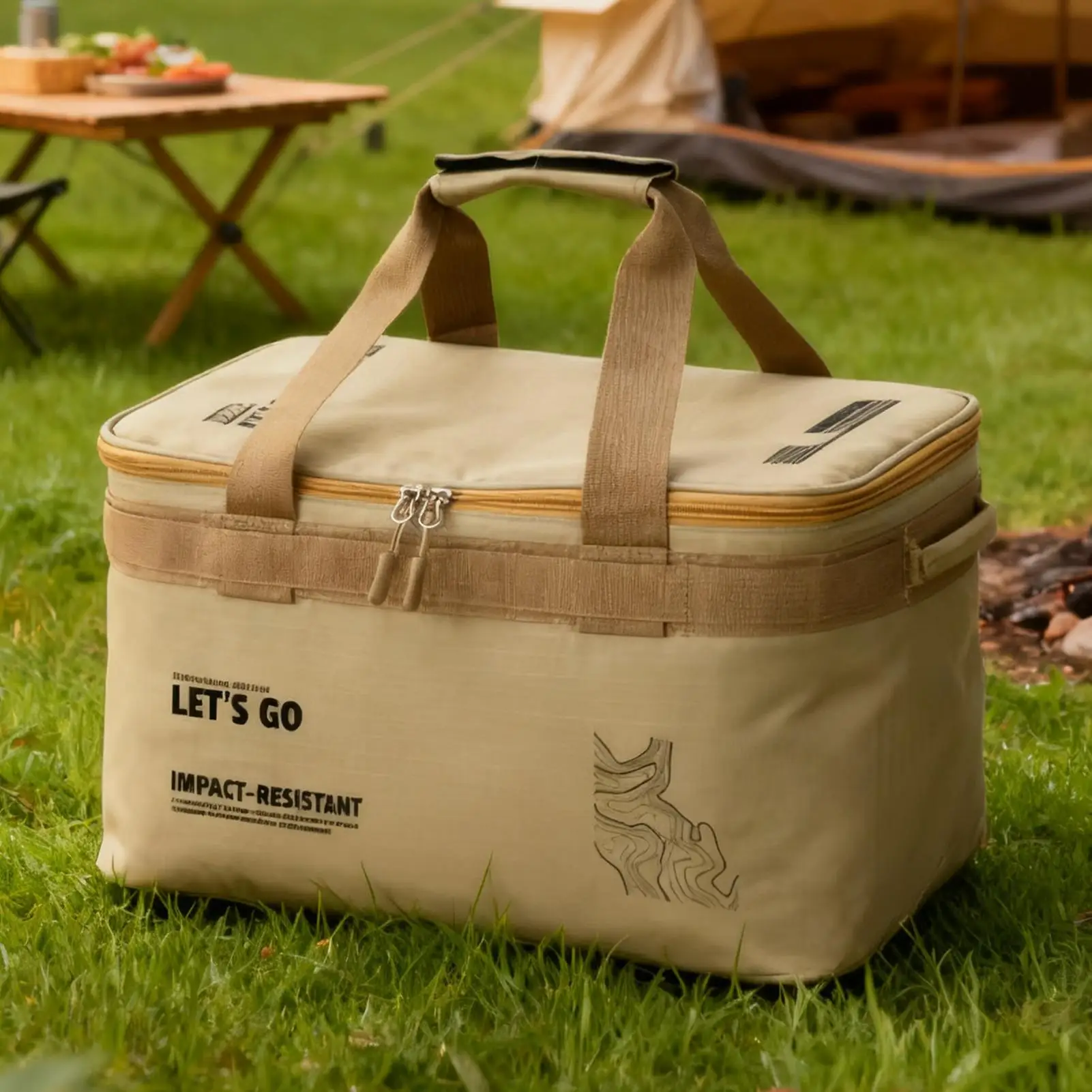 

22L Multi-Purpose Camping Storage Bag, Large Capacity Utility Tote Organizer for Cooking Gear Hiking Picnic Barbecue & Kayaking