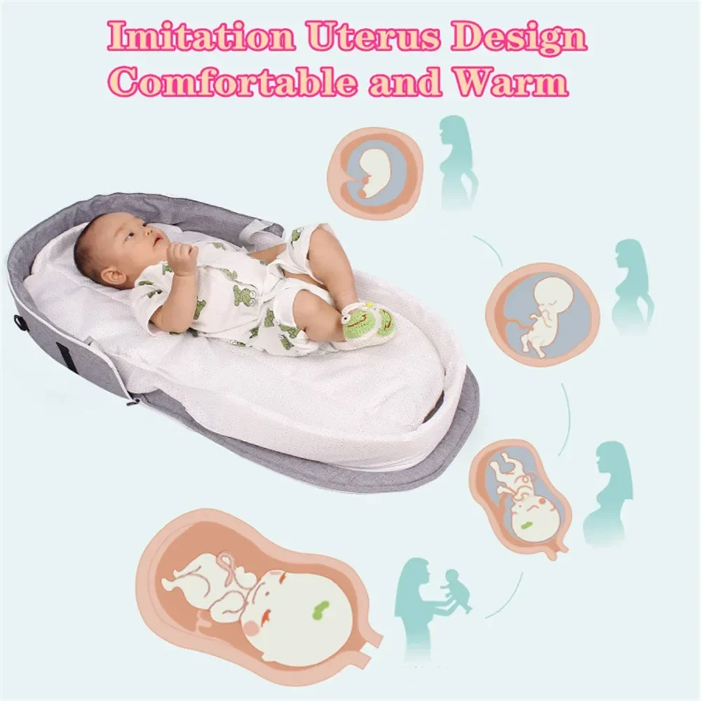 0-12 Months Mosquito Net Portable Cribs Travel Baby Bed For Newborn Children Baby Nest Beds Sleeping Babybed Nest Crib