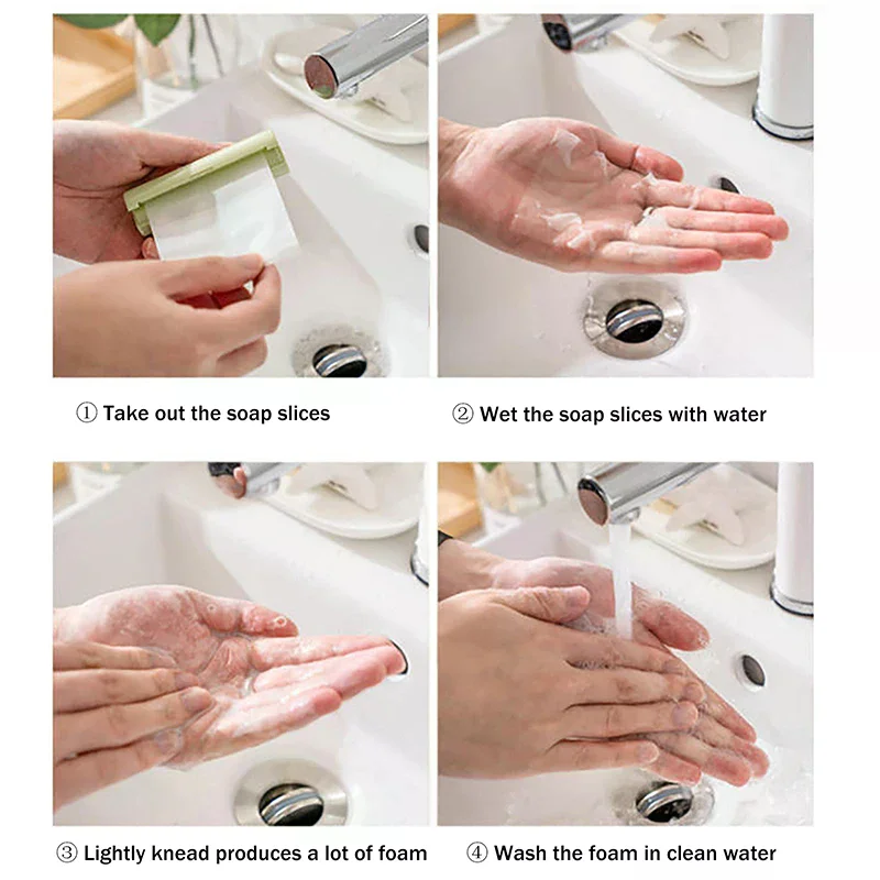 Length Disposable Soap Paper For Traveling Washing Hand Mini Paper Soap Scented Slice Sheet Bath Cleaning Supplies 120cm