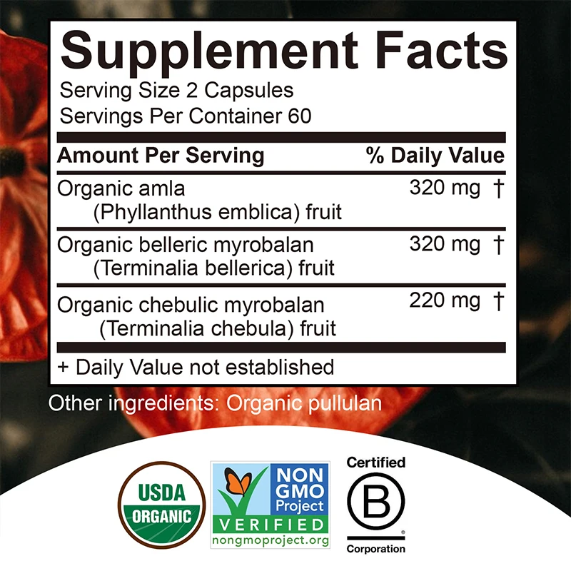 Triphala - Supports Intestinal Health, Relieves Constipation, and Improves Digestion and Metabolism