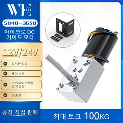 5840-3650-M8 Threaded Long-axis Turbine Worm DC Reduction Motor 12V24V High Torque Forward And Reverse Brushless Motor