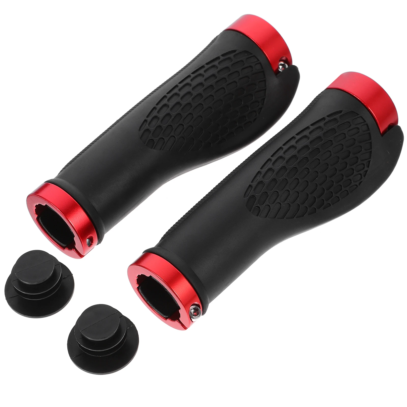 

Ergonomic Bicycle Handlebar Grips Red Rubber Cover Anti Skid Shock Absorption Durable Bike Accessories Mountain Bikes Cycling