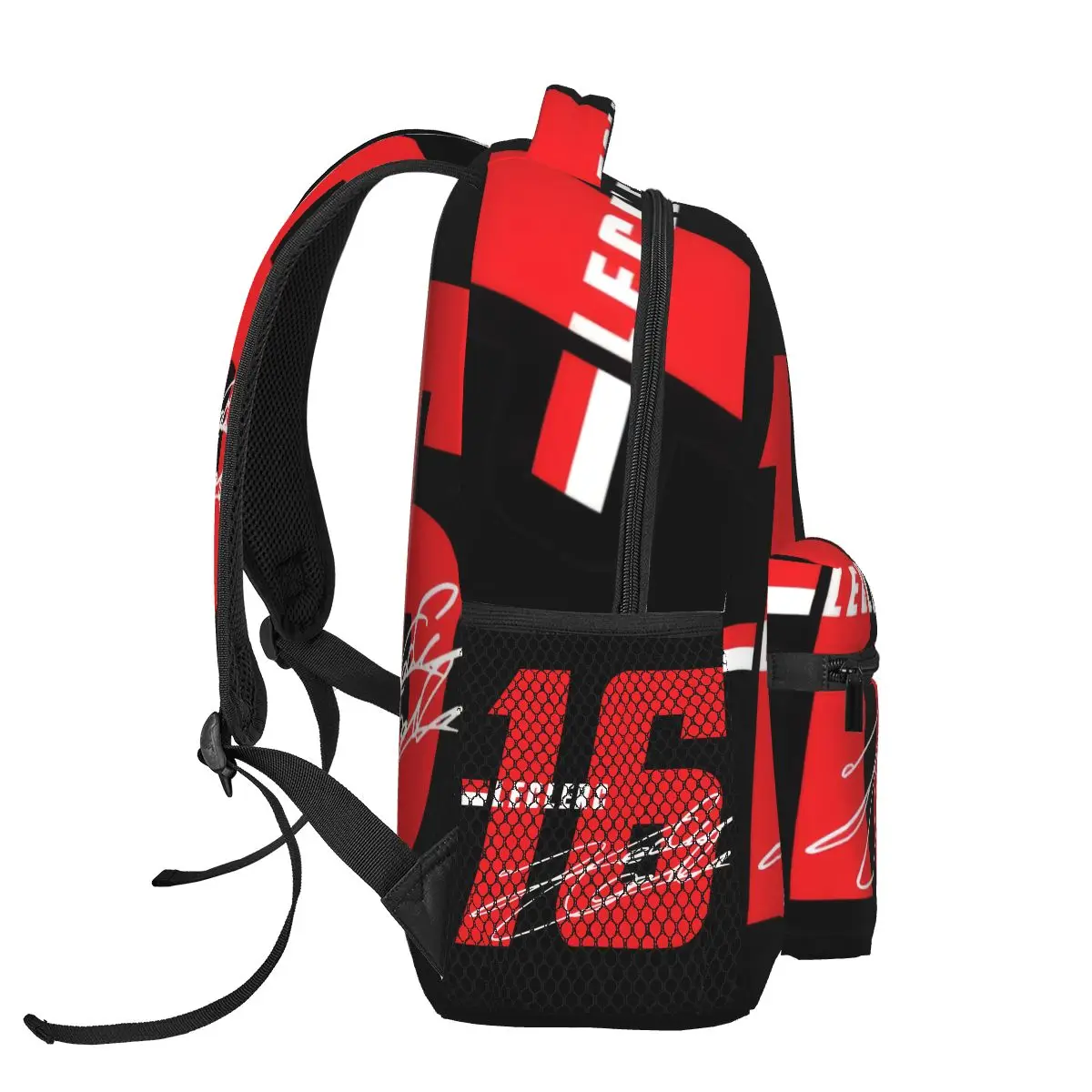 Leclerc-mochila informal Unisex con número de firma para estudiantes, mochila de ordenador de viaje de ocio, 16