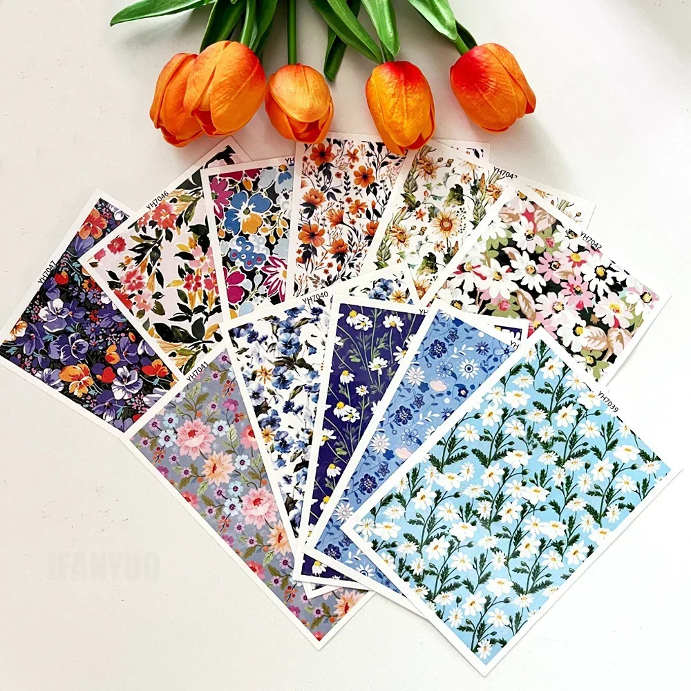 Summer Fruit Colored Pattern Polymer Clay Transfer Paper Water Soluble Disposable Stickers Printing Paper Earrings Making Decal