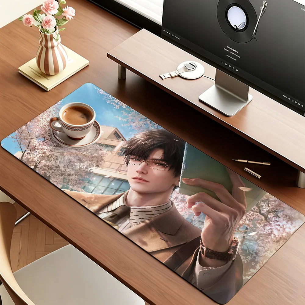 Game Love And Deepspace Zayne Mouse Pad Anti Slip Rubber Edge Locked Thickened Laptop Gaming Desk Mat - view 6