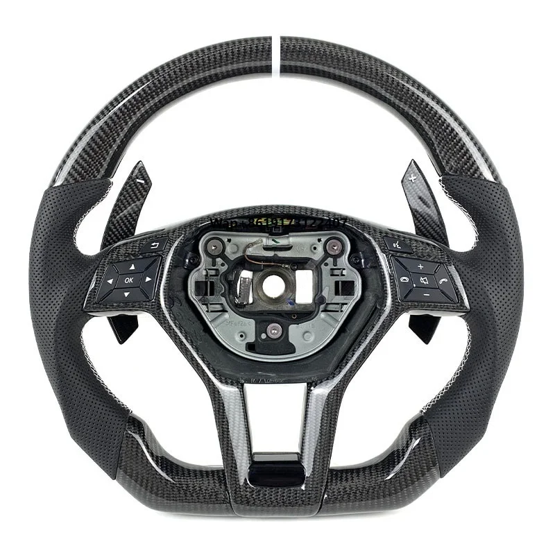 

Factory Made Real Carbon Fiber Steering Wheel for A45 W204 W212 W218 W116 C a GLC CLS Car Steering Wheel