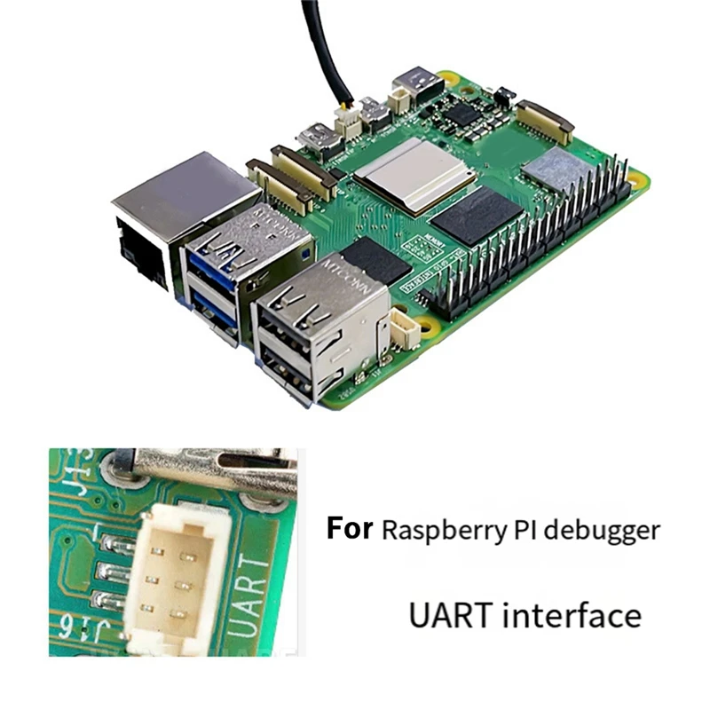 Для Raspberry Pi 5, USB-кабель последовательного UART TTL, разъем для последовательного кабеля PI5, кабель для дисплея, кабель для отладки, простой в использовании